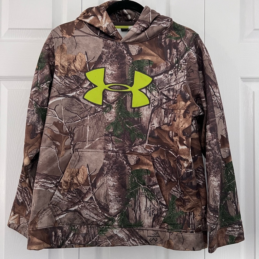 Under Armour Kids Hoodie - Brown and Green Camo